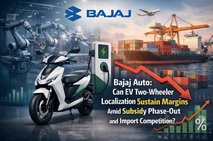 Bajaj Auto: Can EV Two-Wheeler Localization Sustain Margins Amid Subsidy Phase-Out and Import Competition?