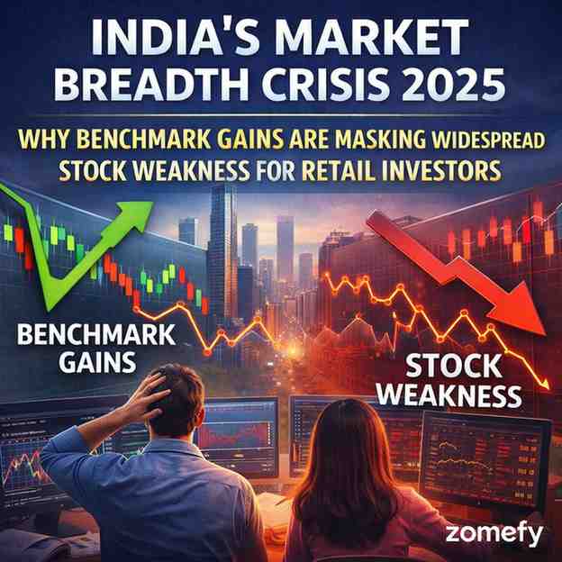 India's Market Breadth Crisis 2025: Why Benchmark Gains Are Masking Widespread Stock Weakness for Retail Investors