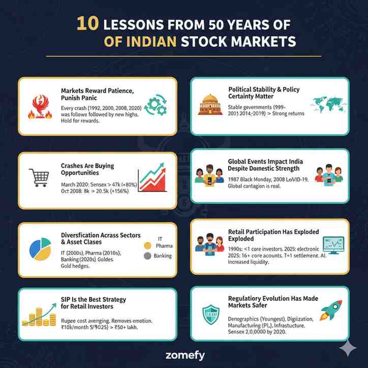10 Lessons from 50 Years of Indian Stock Markets