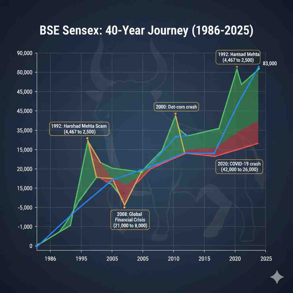 BSE Sensex: 40-Year Journey (1986-2025)