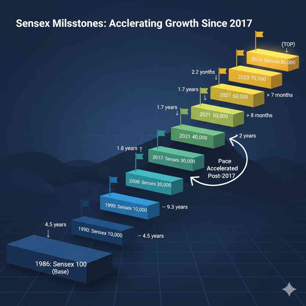 Sensex Milestones: Accelerating Growth