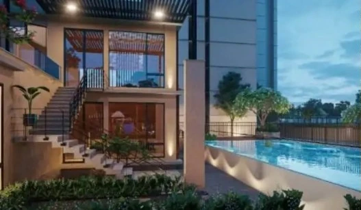 Promoter's render — The clubhouse and pool