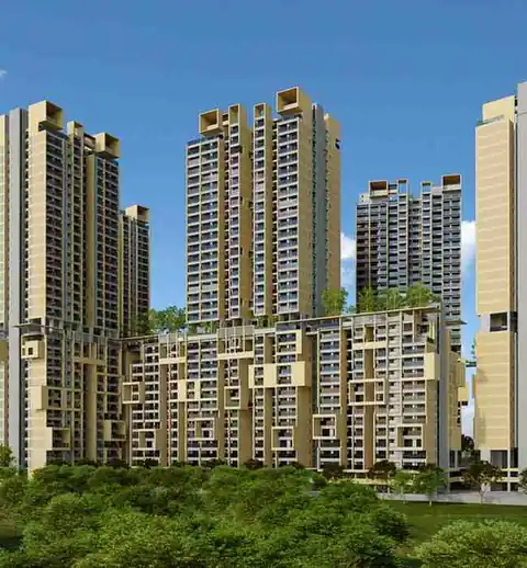Promoter's render — The towers above the treeline